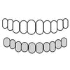 10 Bottom 925 Sterling Silver Grillz Plain Gap Bars Open Teeth Custom Fitted Grills