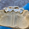 10K Gold Diamond Cut Open Face Teeth Custom Grillz