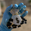 14k Gold Finish Money Bag Huge Jumbo Hip Hop Pendant