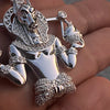 14K Gold Plated 925 Sterling Silver 2.25ct Moissanite Egyptian Anubis Pendant