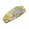 14K Gold Plated 925 Sterling Silver Claw Mark Nugget Ring Iced CZ