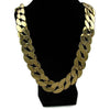 14k Gold Plated Cuban Link Hip Hop Necklace 30" 25mm Chain w/25 mm Bracelet Set