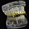 14K Gold Plated Cuban Link Plain Top Teeth Vampire Fangs