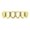 14K Gold Plated  Four Open Face Hollow Bottom Teeth Grillz