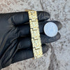 14K Gold Plated "Gold Nugget" Flat Hip Hop Bracelet 15MM Thick 8" inch