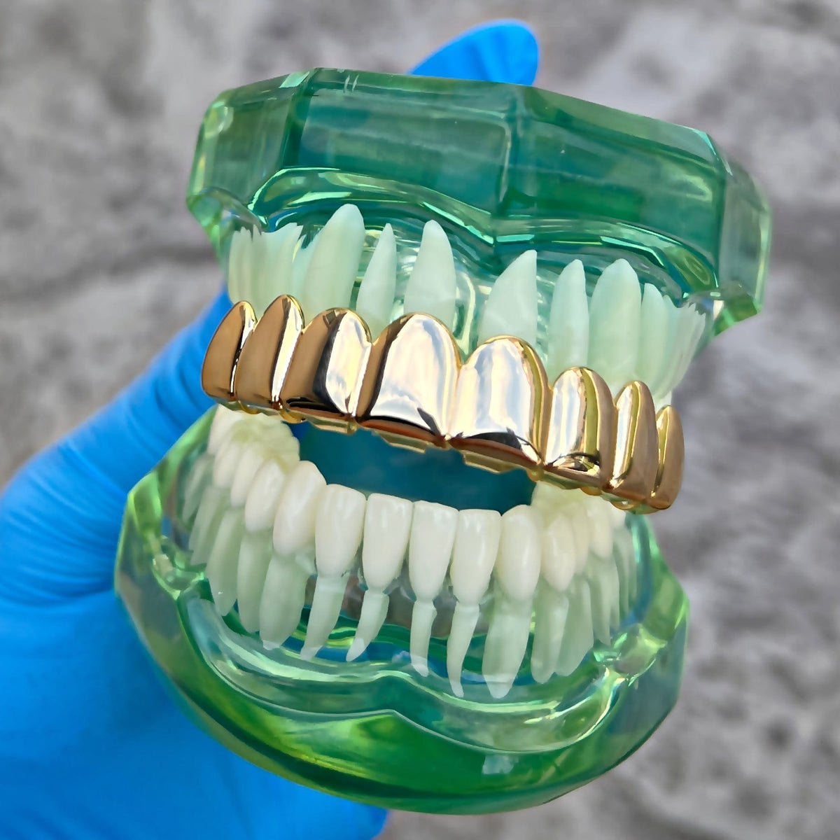 14k Gold Plated Grillz DeeperCut Top 8 Eight Teeth
