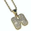 14K Gold Plated H Letter Micro Chain Rope Necklace