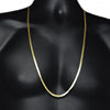 14K Gold Plated Herringbone Chain Necklace 30" x 4mm