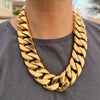 14K Gold Plated Huge Cuban Chain 316L Stainless Steel 30MM 24" Necklace