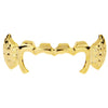 14K Gold Plated Notched Fangs Bottom 4-Open Curved Grillz