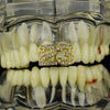 14K Gold Plated Number #23 Iced Top Double Cap Tooth Grillz