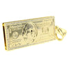 14k Gold Plated One Hundred Dollar Bill  $100 Cash Pendant