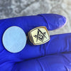 14K Gold Plated over 925 Silver Master Mason Oxidized Masonic Ring