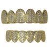 14K Gold Plated over 925 Silver Micro Pave CZ Grillz Set