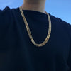14K Gold Plated over Stainless Steel Double Cuban 30" x 12MM