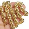 14K Gold Plated Rope Chain Necklace 12mm x 30"