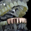 14K Rose Gold Plated Bottom Eight Teeth Grillz