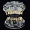 14K Rose Gold Plated Four Open Face Vampire Teeth Fangs Set