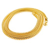 18k Gold Plated Franco Chain Necklace 4MM 36"