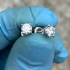 1CT TW Moissanite Stud Earrings 925 Sterling Silver Round Pass Diamond Tester 5MM