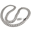 24" Cuban CZ Micro Pave Silver Tone Chain Iced Flooded Out Necklace