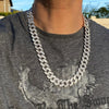 24" INCH Men's 925 Sterling Silver Iced Cuban Chain 15 mm Thick 18"-24" Necklace