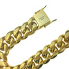 24K Gold Plated 316L Stainless Steel Bracelet 7.5", 8.5", 9.5" x 18MM Thick
