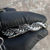 316L Stainless Steel Rope Chain Silver Hip Hop Necklace 10MM Thick 40" Inch