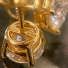 4CT TW Moissanite Earrings 14K Gold Vermeil D Grade VVS1 Pass Diamond Tester 8MM