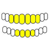 6 Top & 4 Bottom Gold Plated Solid 925 Sterling Silver Permanent Cuts Perm Custom Grillz