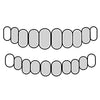 8 Top & 8 Bottom 925 Sterling Silver Grillz Plain Gap Bars Open Teeth Custom Fitted Grills