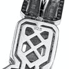 925 Silver Baguette Cross Iced Flooded Out CZ Pendant 2.5"