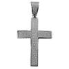 925 Sterling Silver Cross Iced Flooded Out CZ Pendant 2" Inch