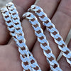 925 Sterling Silver Flat Cuban Link Chain Necklace 7MM 18-24"