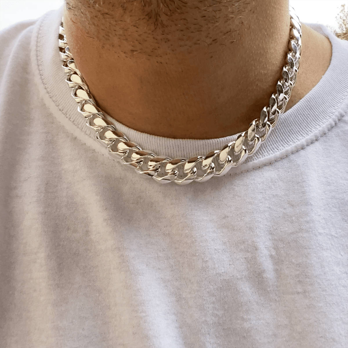 Sterling silver cuban link chain 18 inch hotsell