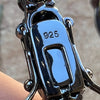 925 Sterling Silver Tennis Bracelet Black Oxidized Black CZ 7MM 8.5"