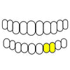 Bottom Left Dbl Cap 10K Gold Double Cap Heart Cutout & Open Face Tooth Custom Grillz