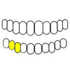 BOTTOM RIGHT (#27 #28) Real 10K Gold Double Caps Side Canine Custom Grillz