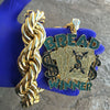 Bread Winner 14k Gold Plated Rope Chain 30MM x 30"