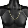 Figaro Link Gold Finish Chain Necklace 24" x 4.6MM