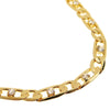 Figaro Link Iced Gold Finish Choker Chain Necklace 18"