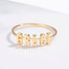 Gold / 7 Ladies Custom Name Ring Block Letters Personalized Initials