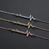 Heartbeat Custom Name Pendant Letters Personalized Women's Bracelet