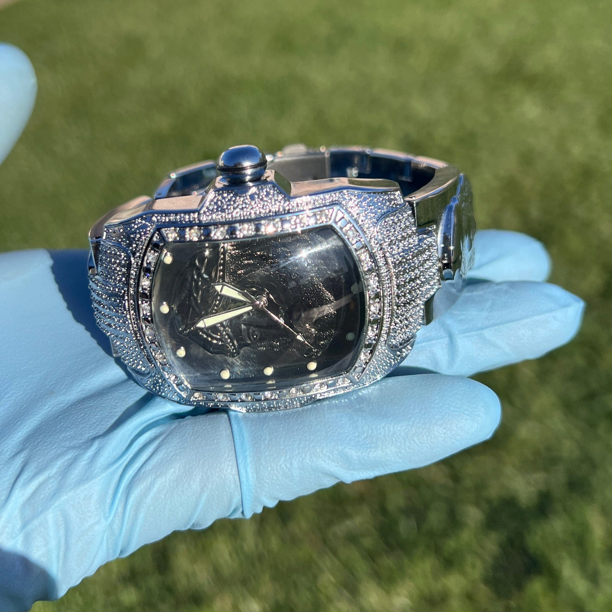 CHRISTOFLEクリストフルのシルバープレイト天然石砂時計 CHRISTOFLEクリストフルのシルバープレイト天然石砂時計