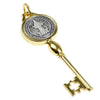 Llave De San Benito Medalla Two Tone Key Pendant