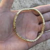 Men's 14K Gold Plated Nugget Bracelet  8MM Thick x 8" Inch