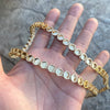 Men's Flower Cluster Chain Flooded Out Bling Iced Gold Finish 1 Row 36"