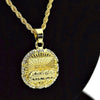 Micro The Last Supper Iced Pendant Rope Chain Gold Finish Necklace 24"