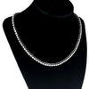 One-Row Silver Tone Tennis Chain Choker Necklace 4MM 18"