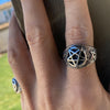 Pentagram Ring Occult Magic Pentacle Stainless Steel Size 7-15